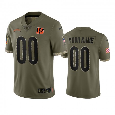 Miesten Cincinnati Bengals NFL Pelipaita Custom Olive 2022 Salute To Service Limited